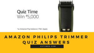 Amazon Philips Trimmer Quiz Answers