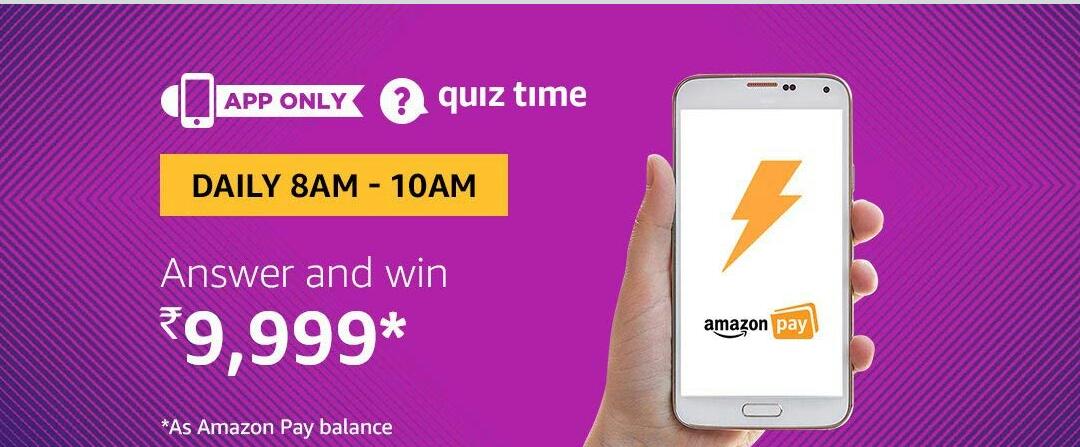 Amazon Quiz Answer And win 9999 (25 July)