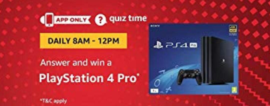 Amazon PlayStation 4 Pro Quiz Answer (02 August)
