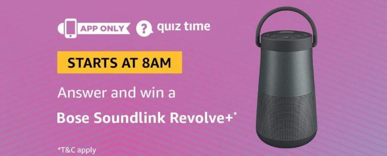 Amazon Bose Soundlink Revolve+ Quiz Answer (04 August)