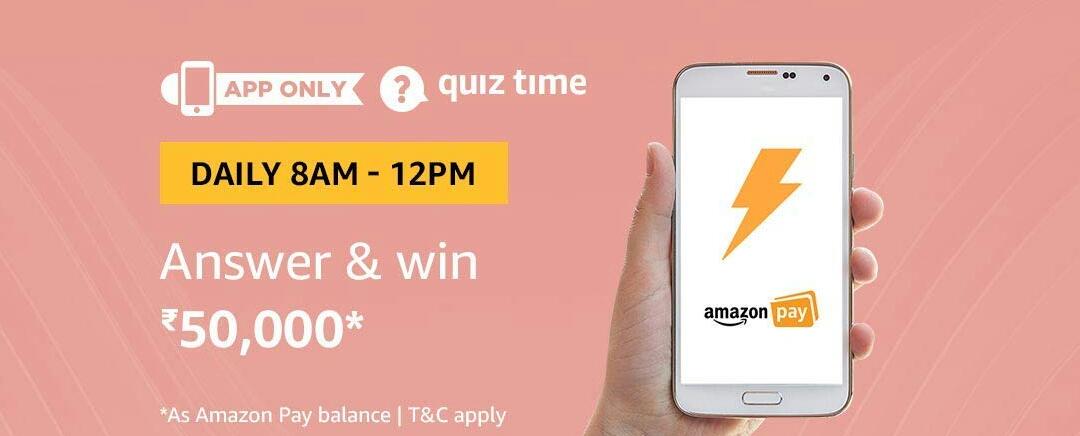 Amazon Quiz Time Answer & win 50000 (06 August)