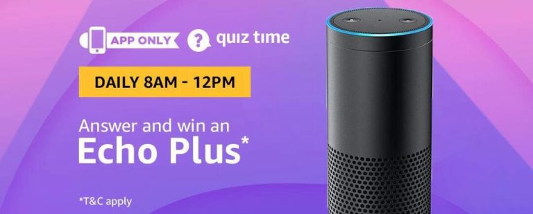 Amazon Echo Plus Quiz Answer 23 August