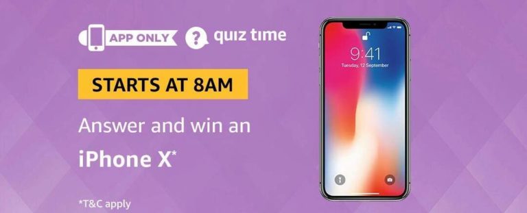 Amazon Iphone X Quiz Answer 16 September