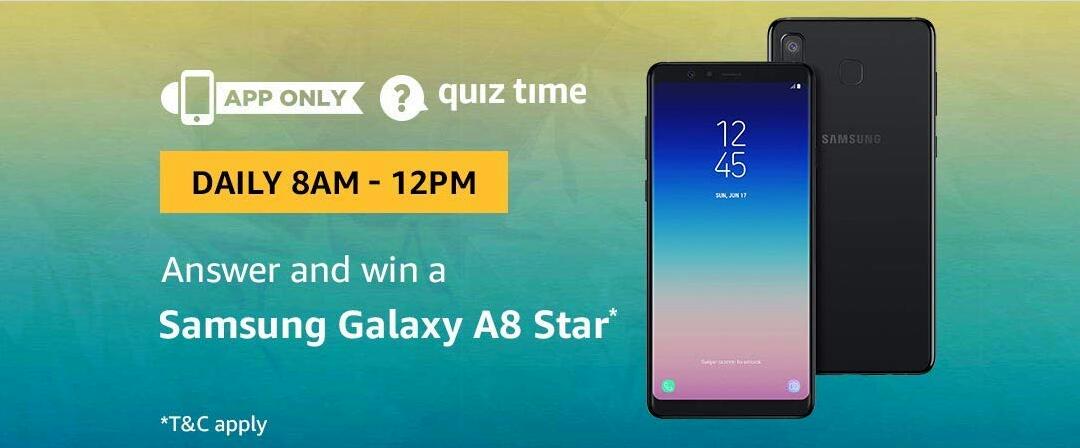 Amazon Samsung Galaxy A8 Star Quiz Answer 9 Septembe