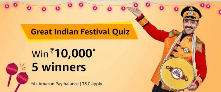 Amazon Great Indian Festival Quiz Answer 3 October