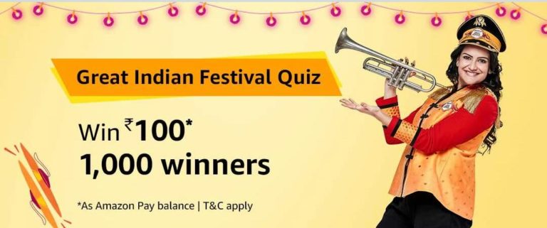 Amazon Great Indian Festival Quiz Answer 5 October