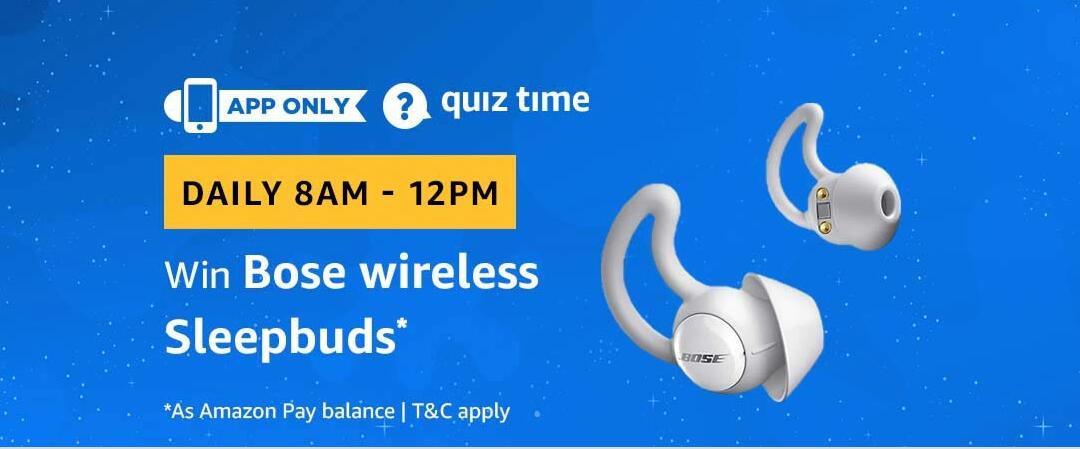 Amazon Bose Wireless Sleepbuds Quiz Answer 13 November