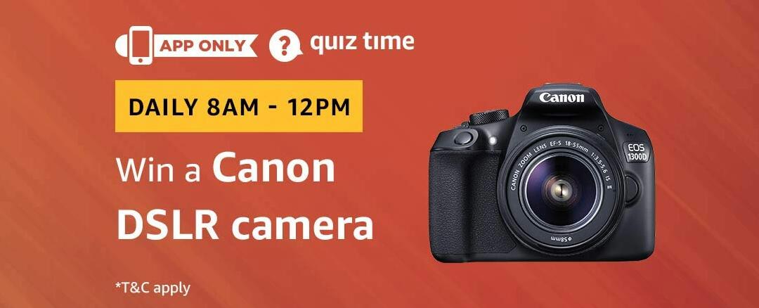 Amazon Canon DSLR Camera Quiz Answer 25 December
