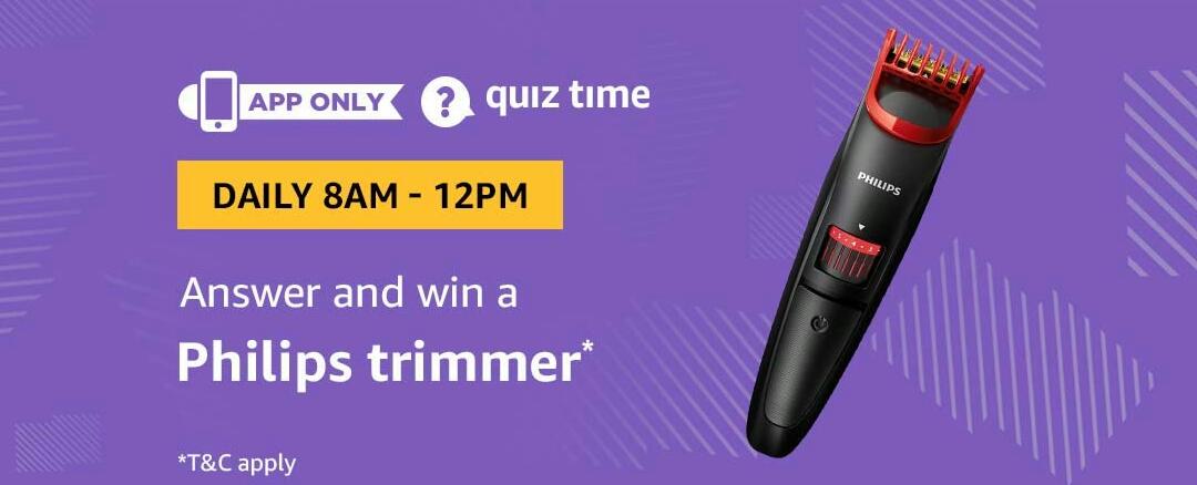 Amazon Philips Trimmer Quiz Answer 26 March
