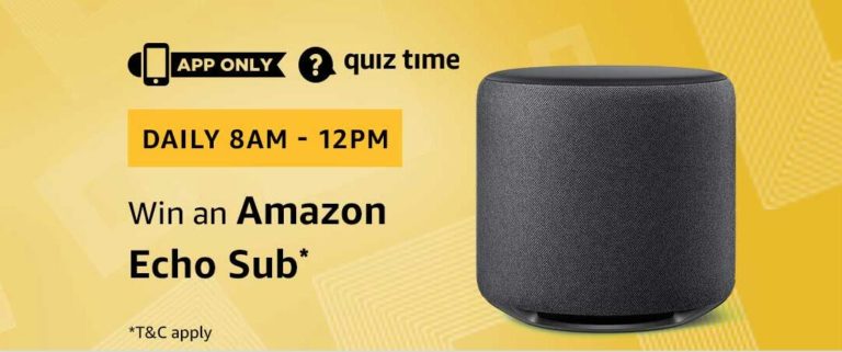 Amazon Echo Sub Quiz Answer 14 December