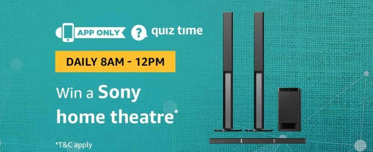 Amazon Sony Home Theatre Quiz Answer 31 January
