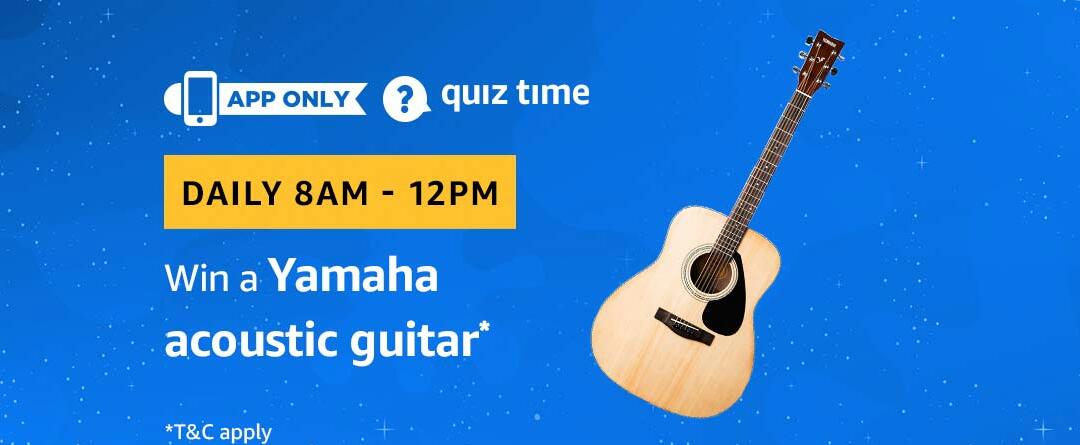 Amazon Yamaha acoustic guitar Quiz Answer 12 January