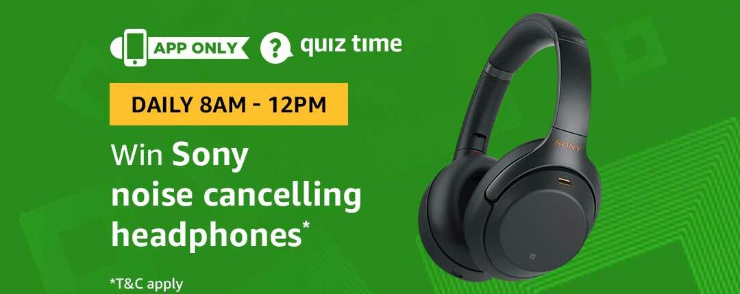 Amazon Sony Noise Cancelling Headphones Quiz Answer