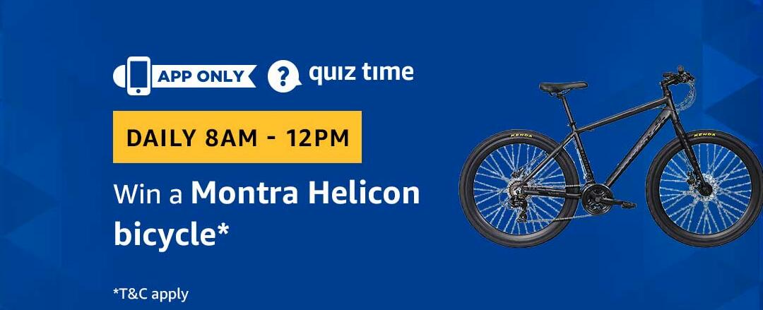 Amazon Montra Helicon Bicycle Quiz Answer 21 March